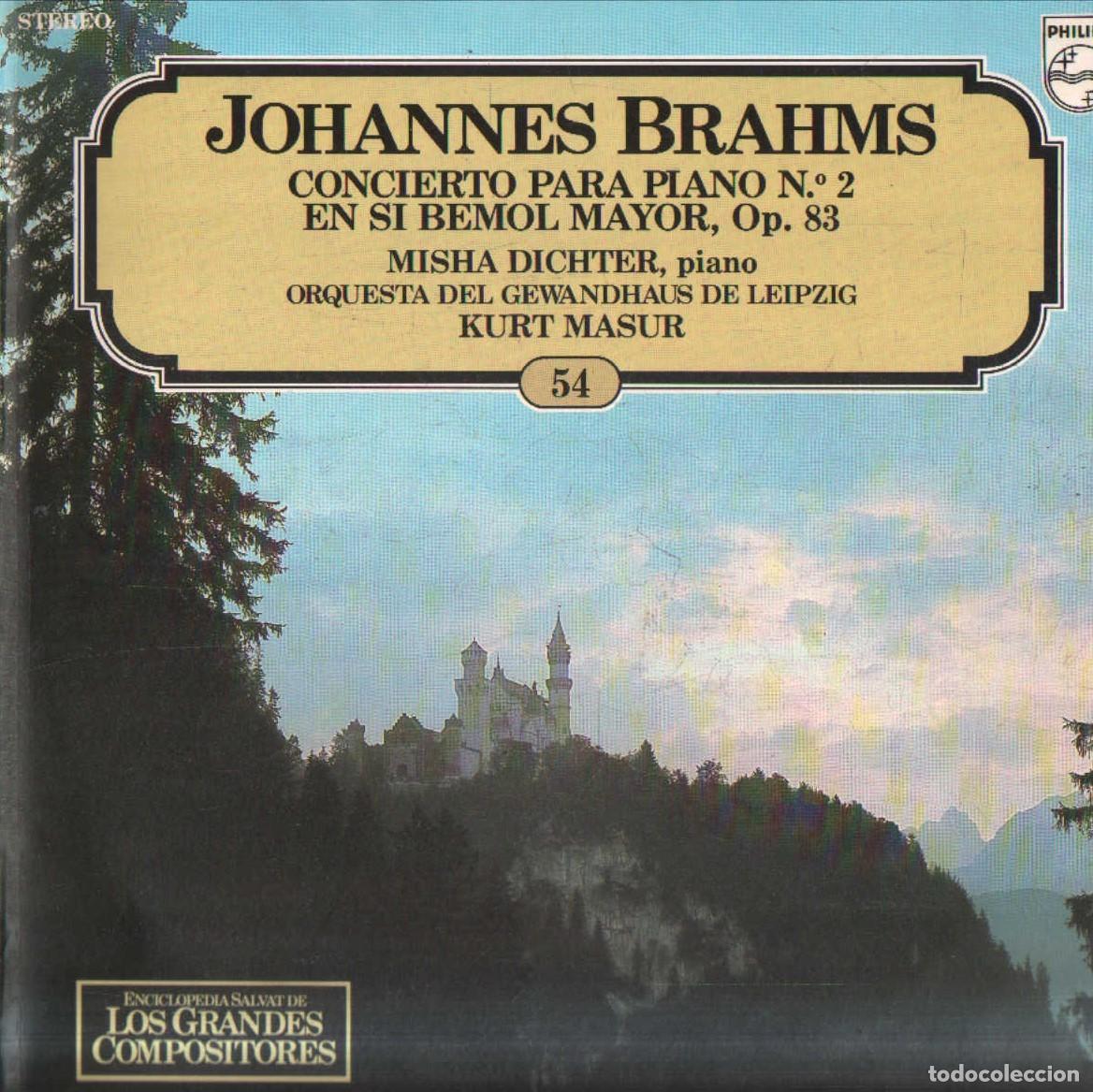 Discos de vinilo: ENCICLOPEDIA SALVAT LOS GRANDES COMPOSITORES 54: JOHANNES BRAHMS. LP-CLASICA-476