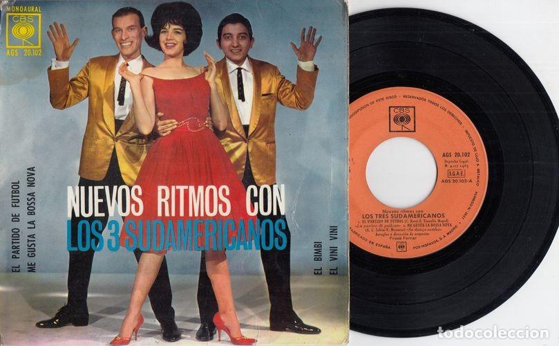 Disques de vinyle: LOS 3 SUDAMERICANOS - EL PARTIDO DE FUTBOL- EP DE VINILO