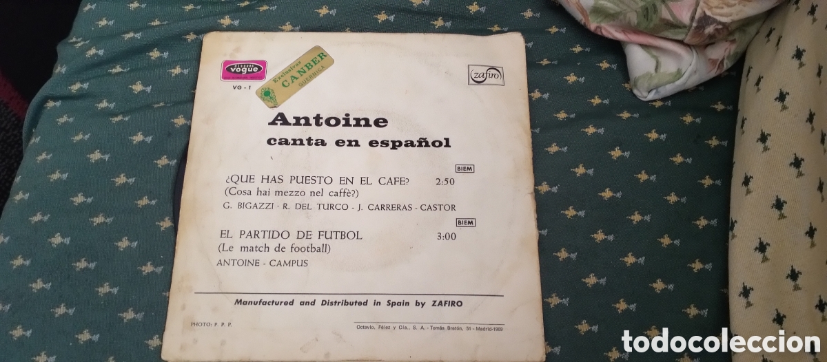 Discos de vinilo: Vinilo lp Antoine en espa&ntilde;ol - Foto 2