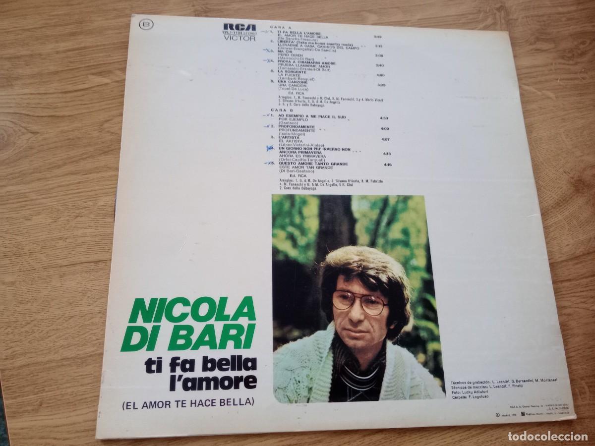 Discos de vinilo: NICOLA DI BARI / TI FA BELLA L&acute;AMORE - Foto 2