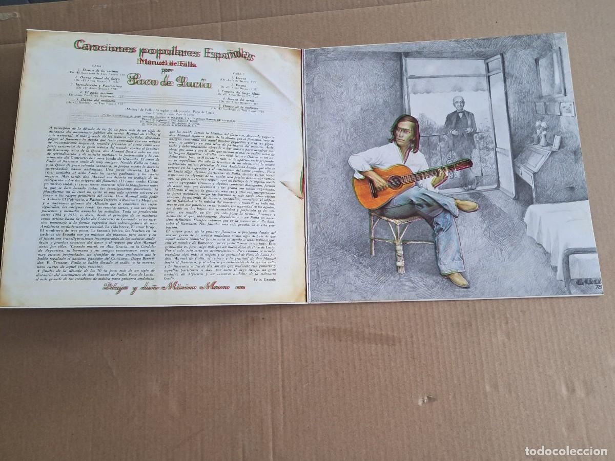 Discos de vinilo: PACO DE LUCIA - INTERPRETA A MANUEL DE FALLA LP 1980 GATEFOLD - Foto 2
