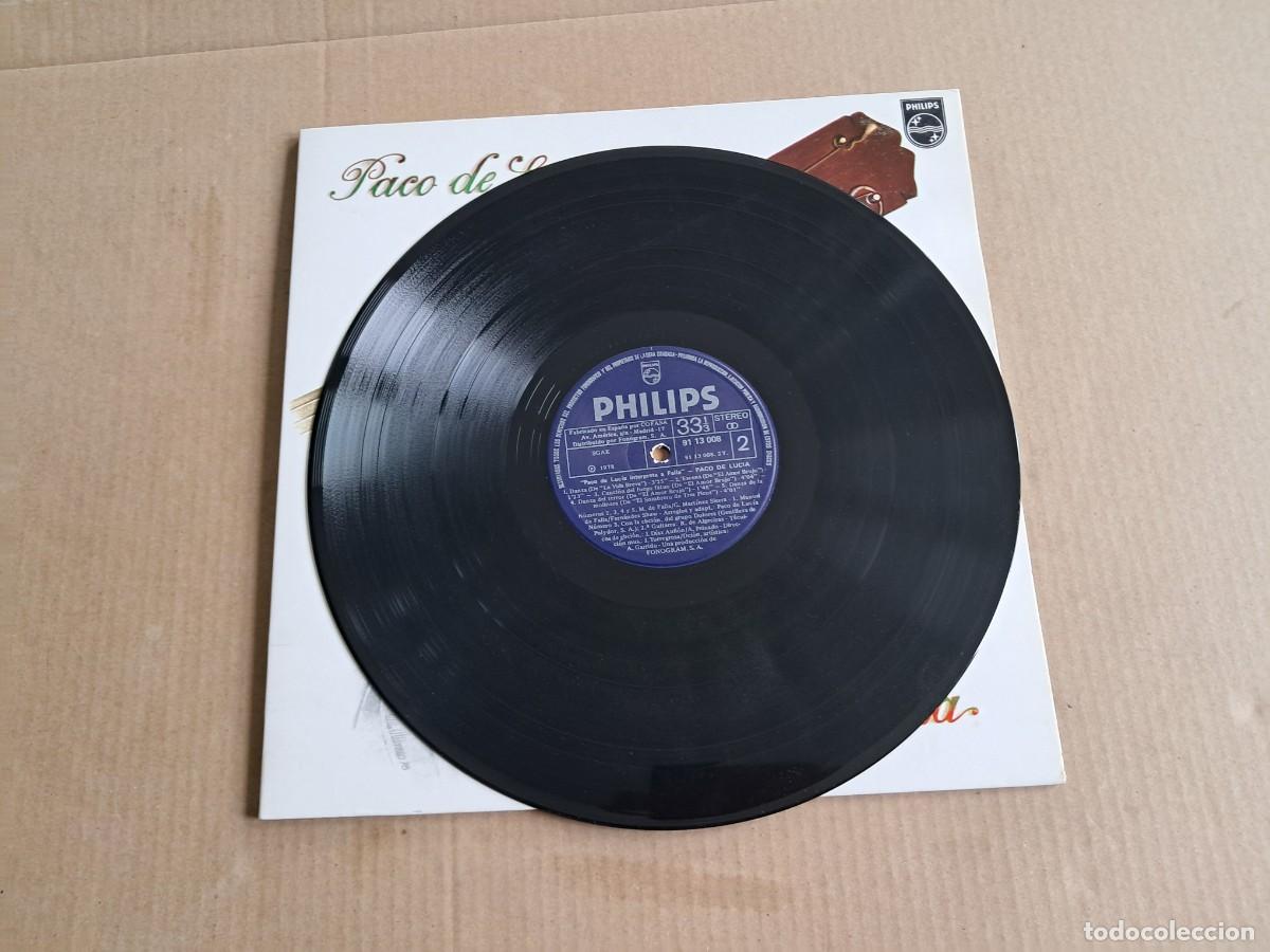 Discos de vinilo: PACO DE LUCIA - INTERPRETA A MANUEL DE FALLA LP 1980 GATEFOLD - Foto 4