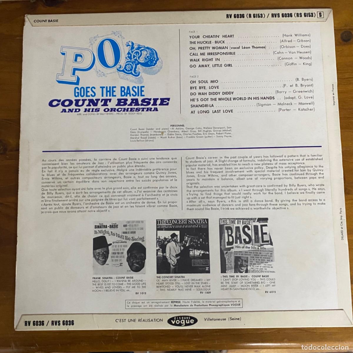 Discos de vinilo: COUNT BASIE POP GOES THE BASIE - Foto 2