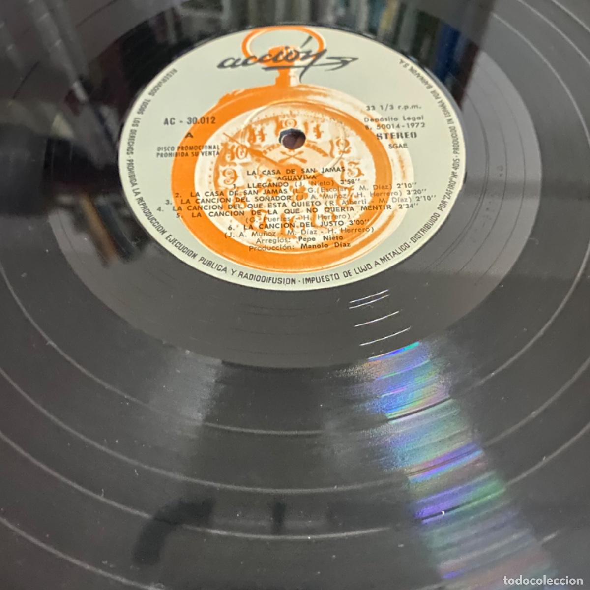 Discos de vinilo: AGUAVIVA LA CASA DE SAN JAMAS - Foto 3