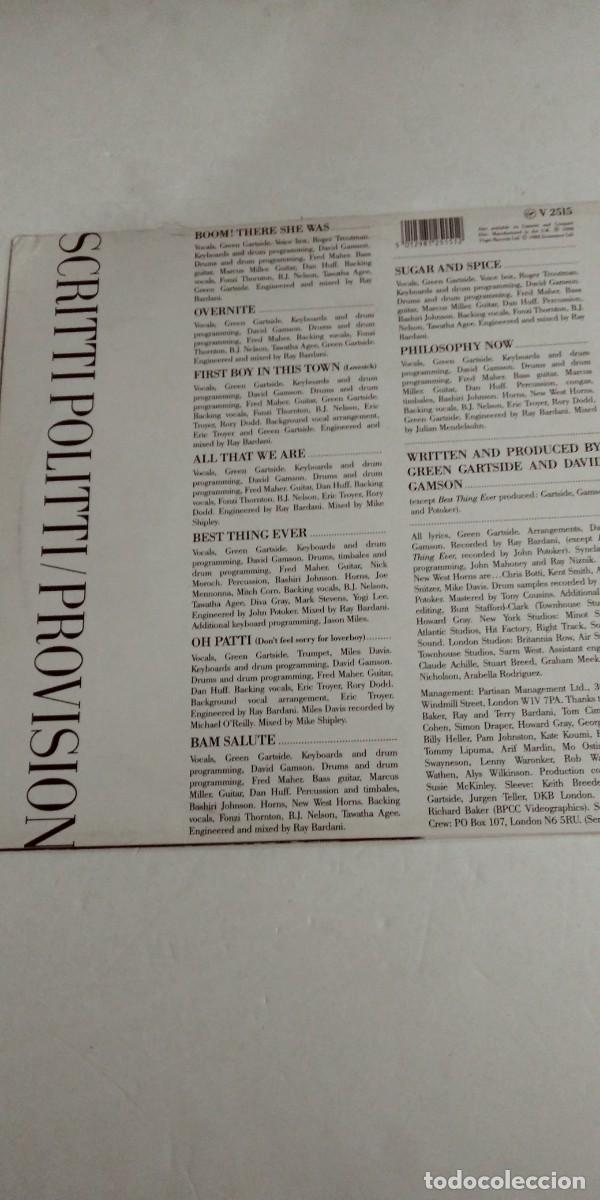 Discos de vinilo: Scritti Politti Provision - Foto 2
