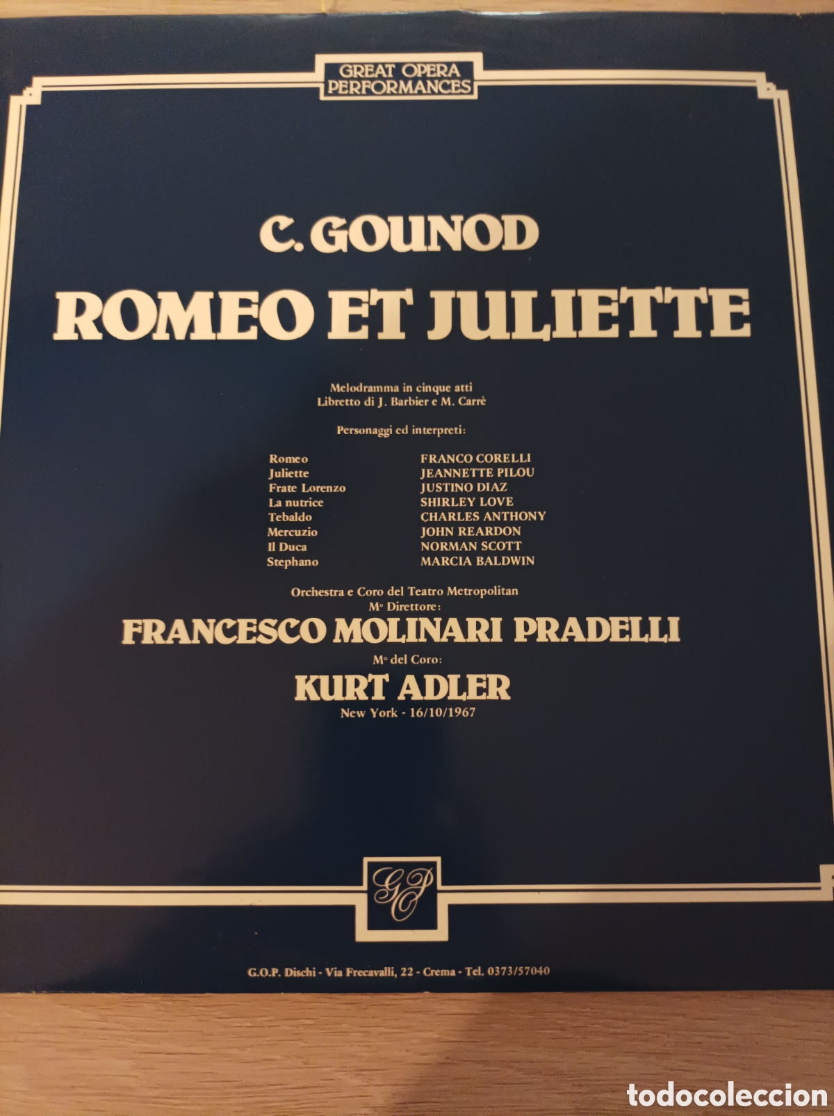 Discos de vinilo: ROMEO Y JULIETA CORELLI GOUNOD OPERA COMPLETA LIVE - Foto 3