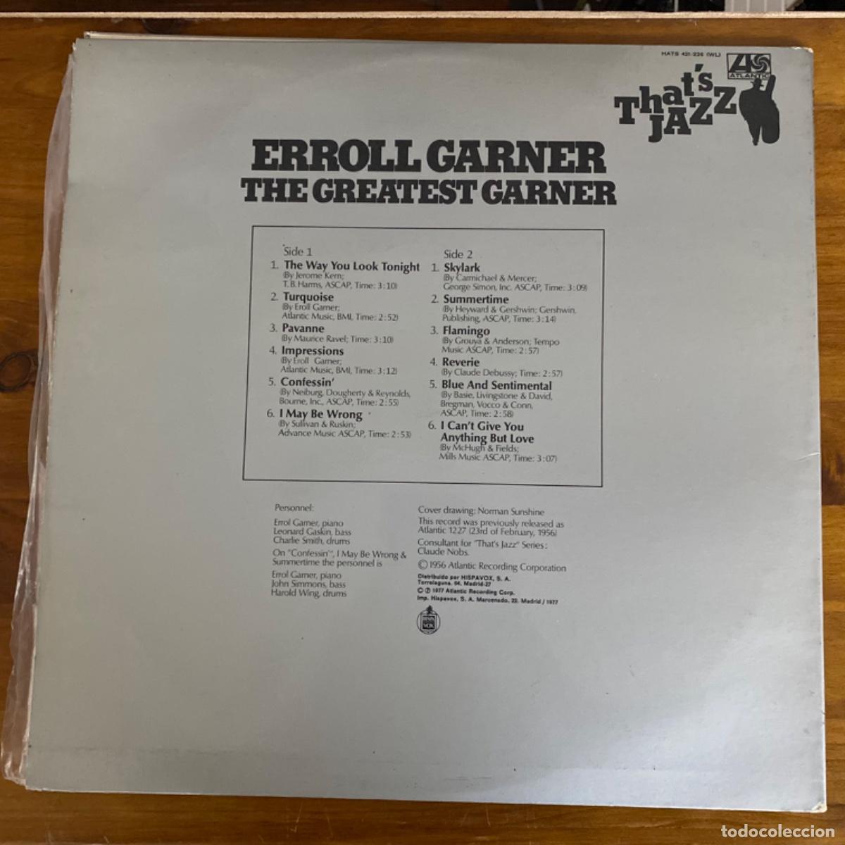 Discos de vinilo: ERROLL GARNER THE GREATEST - Foto 2