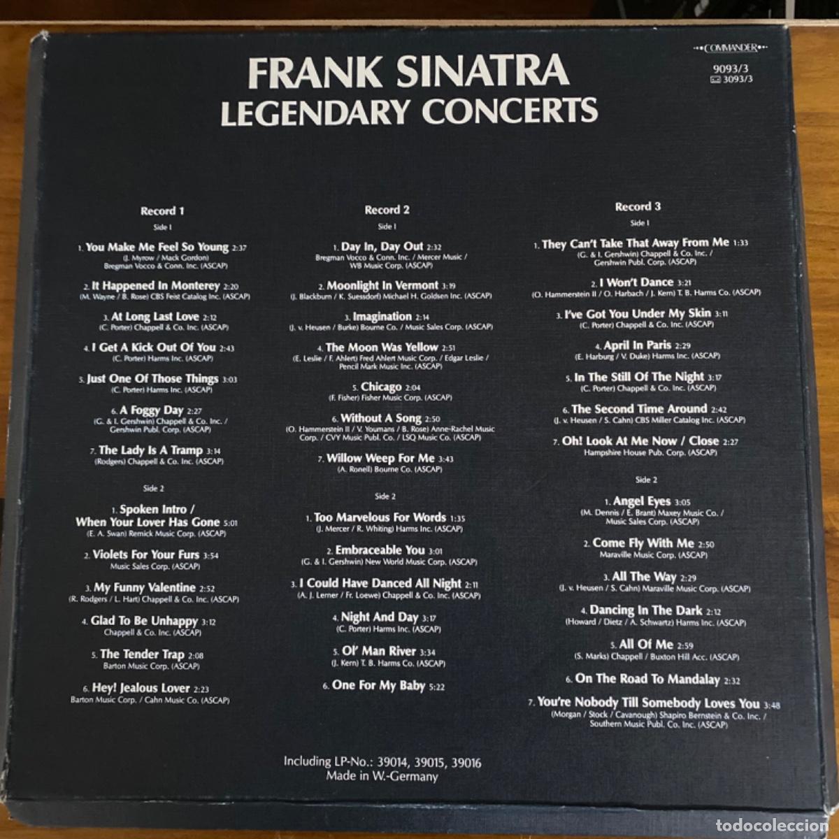 Discos de vinilo: FRANK SINATRA LEGENDARY CONCERTS TRIPLE - Foto 1