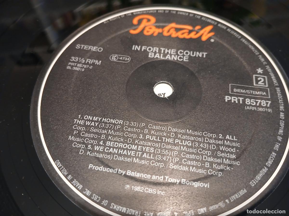 Discos de vinilo: BALANCE -IN FOR THE COUNT- LP DISCO VINILO - Foto 9