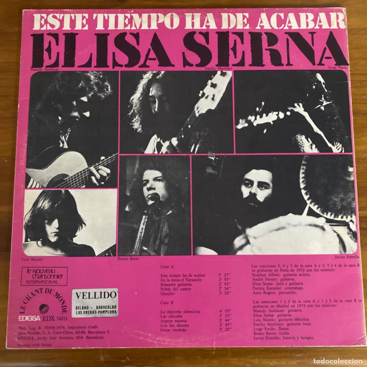 Discos de vinilo: ELISA SERNA ESTE TIEMPO HA DE ACABAR - Foto 2