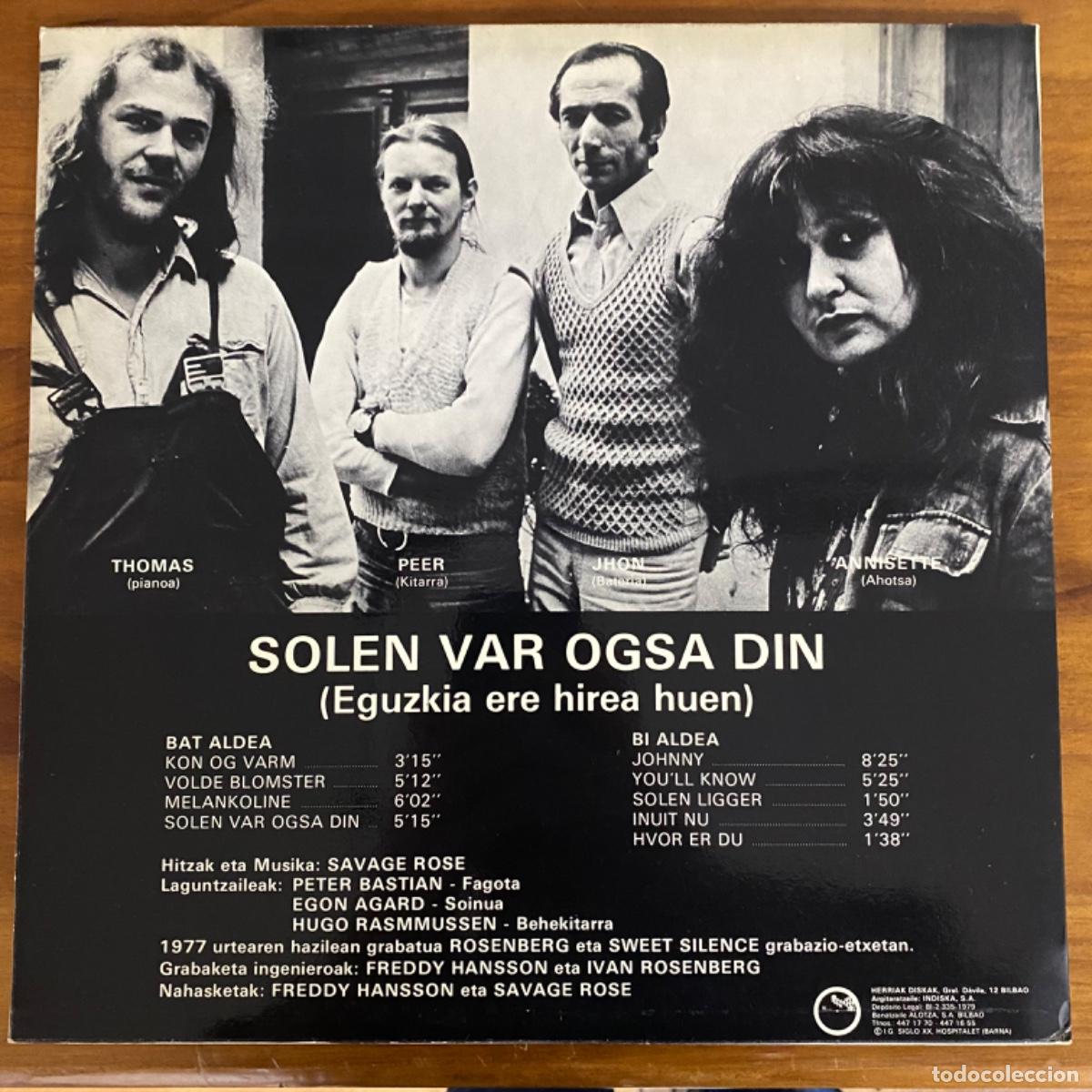Discos de vinilo: SAVAGE ROSE SOLEN VAR OGSA DIN - Foto 2