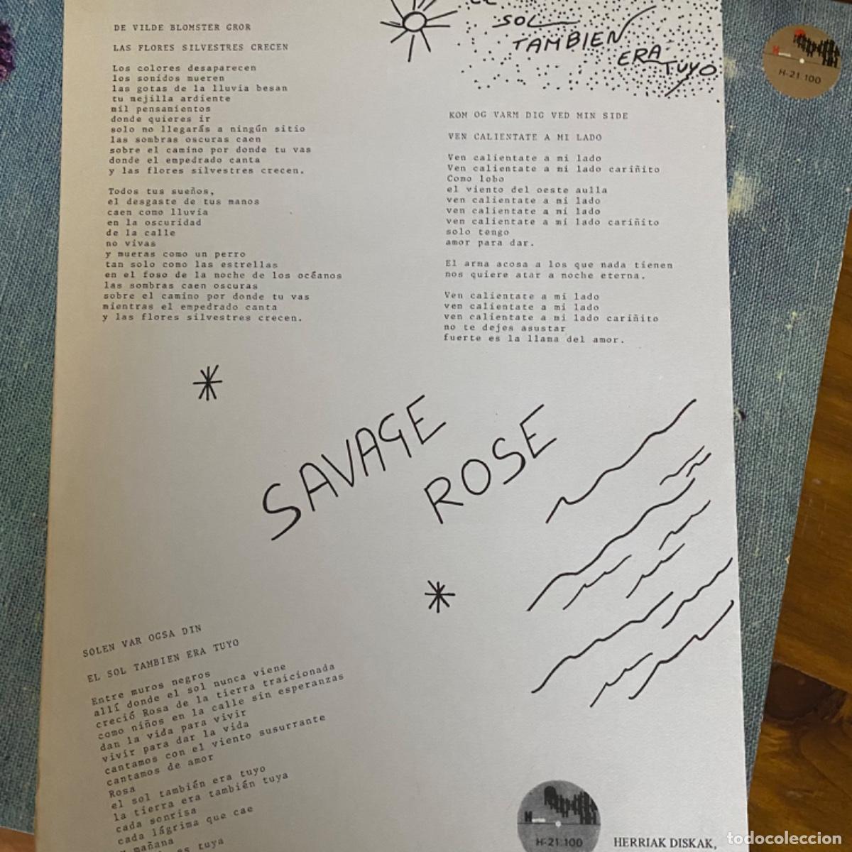 Discos de vinilo: SAVAGE ROSE SOLEN VAR OGSA DIN - Foto 3
