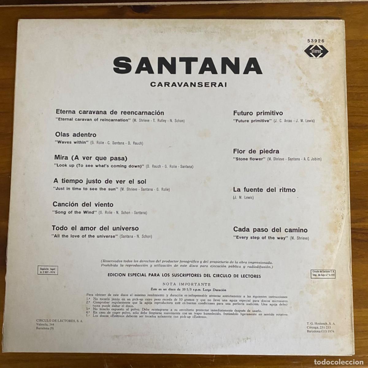 Discos de vinilo: SANTANA CARAVANSERAI - Foto 2