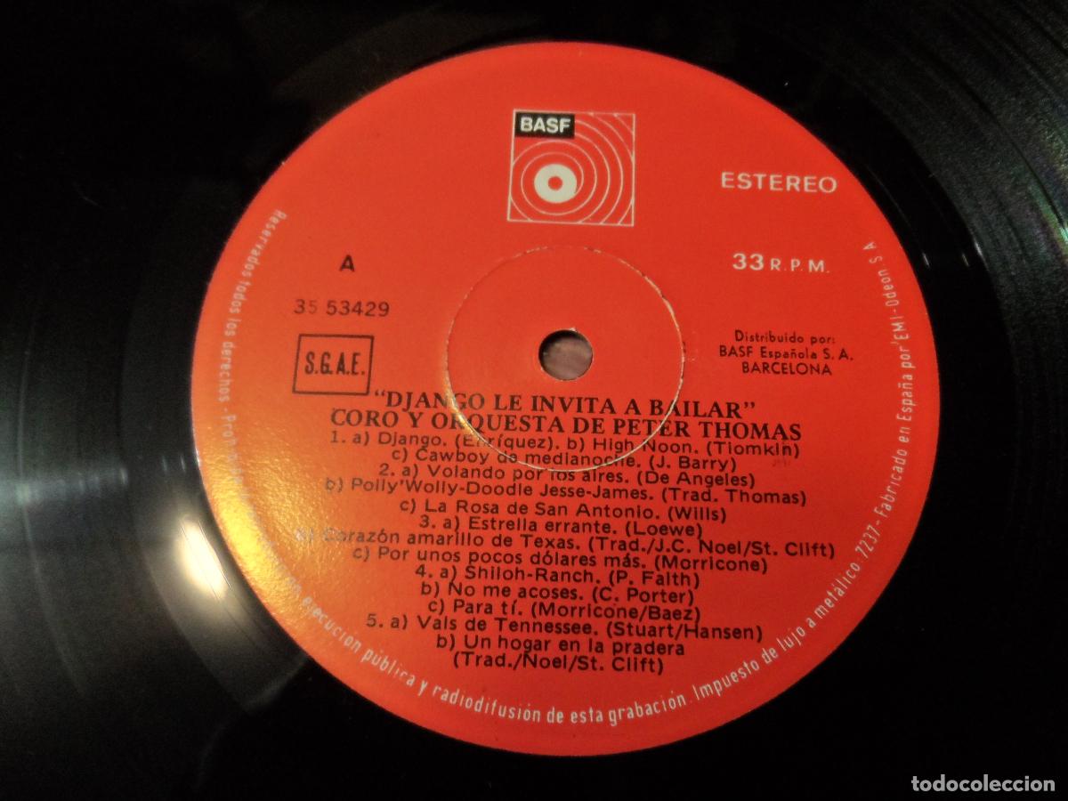 Discos de vinilo: PETER THOMAS - DJANGO LE INVITA A BAILAR (SPAIN 1975) - Foto 3