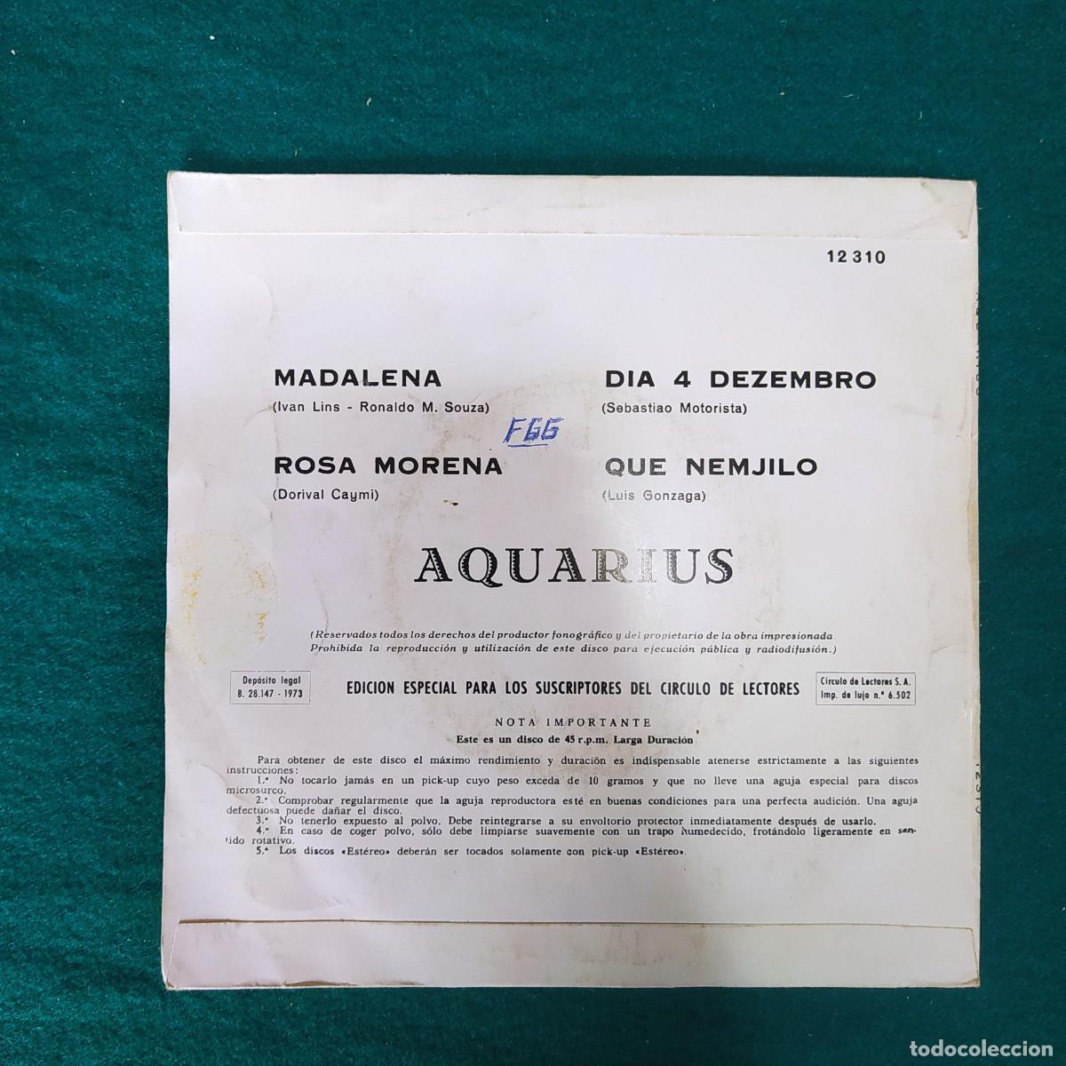 Discos de vinilo: AQUARIUS Y LUIZ ANTONIO 12310 - Foto 2