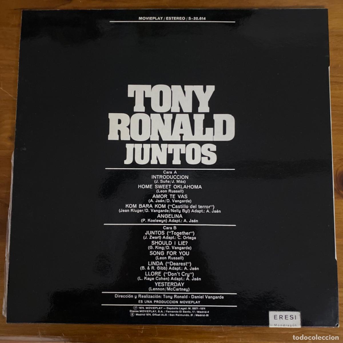 Discos de vinilo: TONY RONALD JUNTOS&hellip;&hellip;&hellip;. - Foto 2