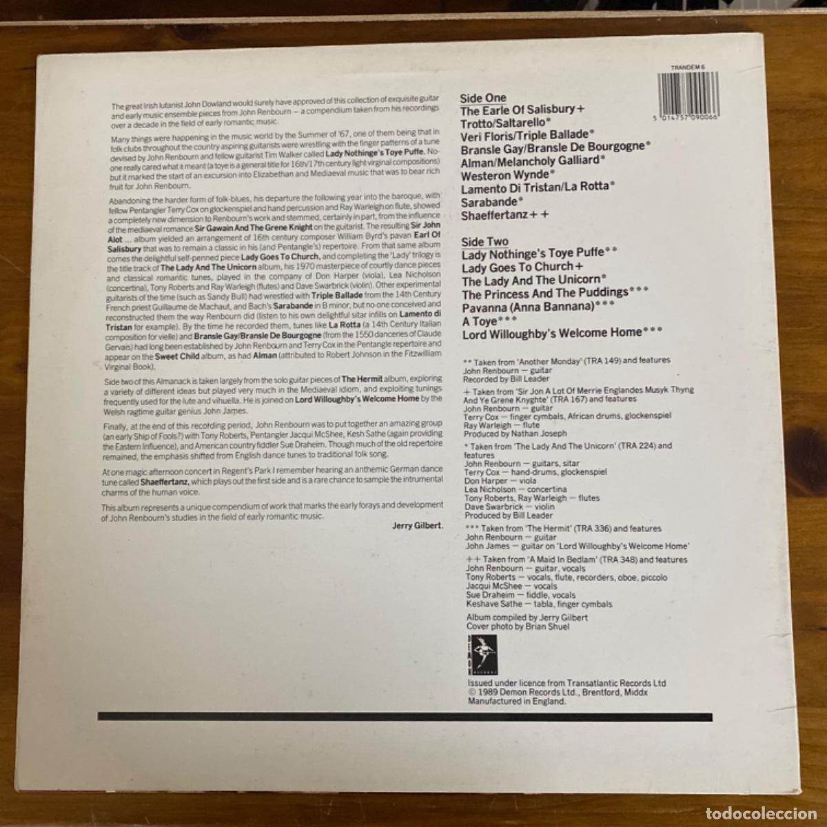 Discos de vinilo: JOHN RENBOURN A MEDIAEVAL ALMANACK - Foto 3