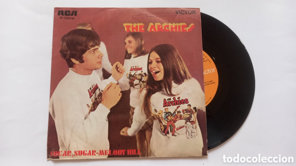 Discos de vinilo: THE ARCHIES. Single SUGAR SUGAR - Foto 1
