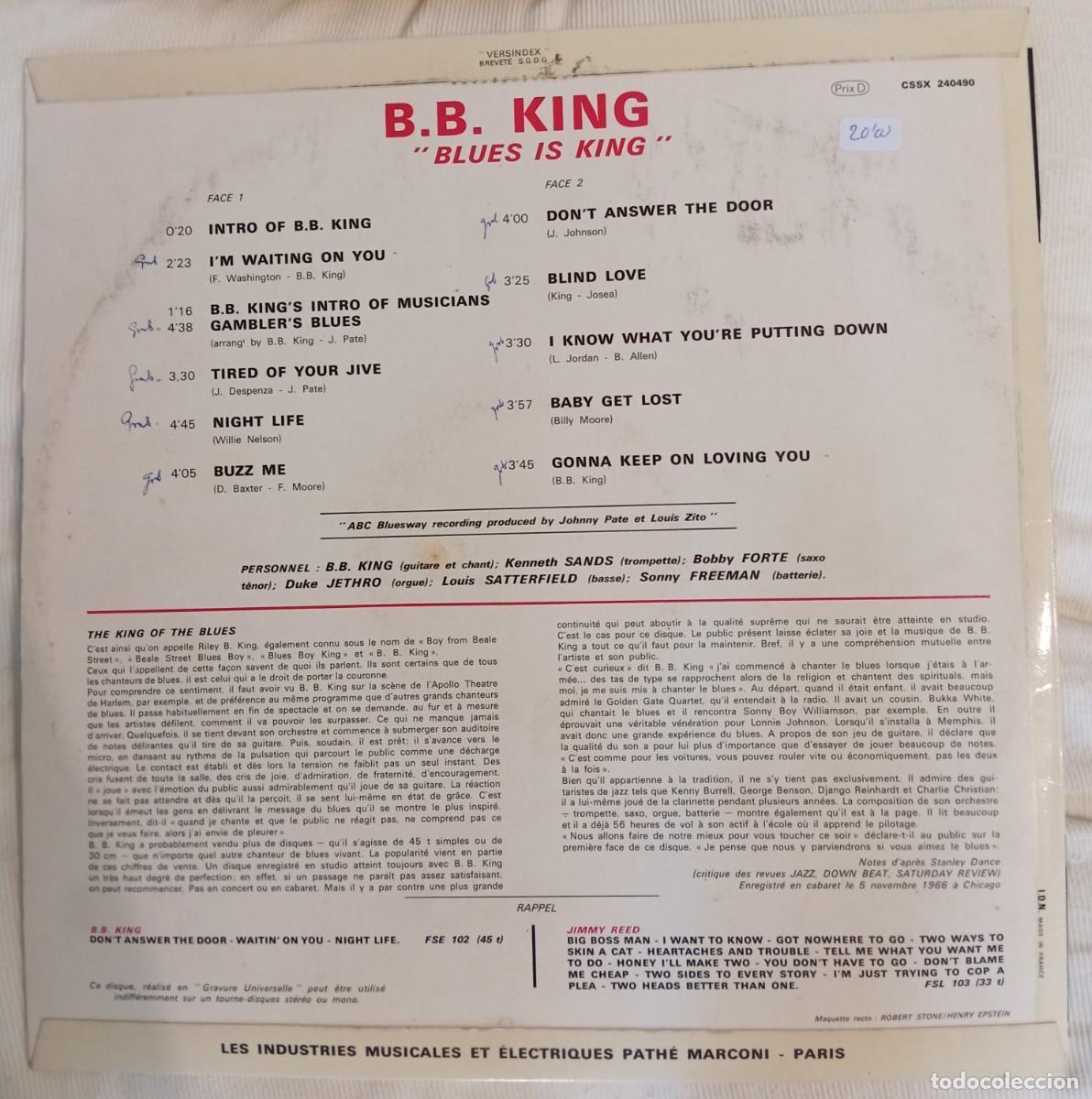 Discos de vinilo: B.B. KING - BLUES IS KING LP - Foto 2