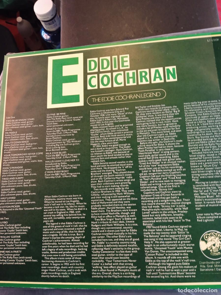 Discos de vinilo: EDDIE COCHRAN- THE EDDIE COCHRAN LEGEND. LP - Foto 2