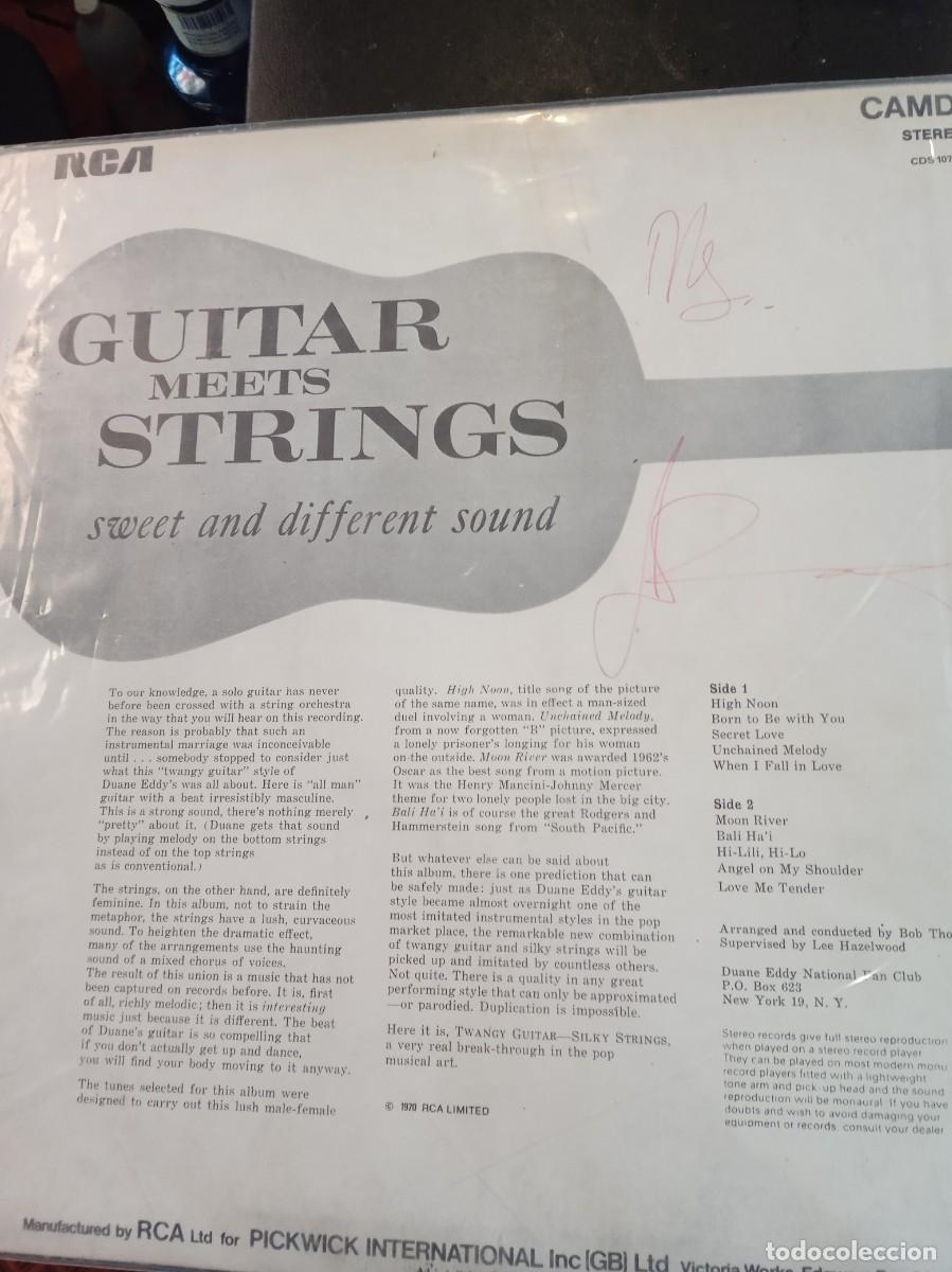 Discos de vinilo: DUANNE EDDY- TWANGY GUITAR SILKY STRINGS. LP - Foto 2