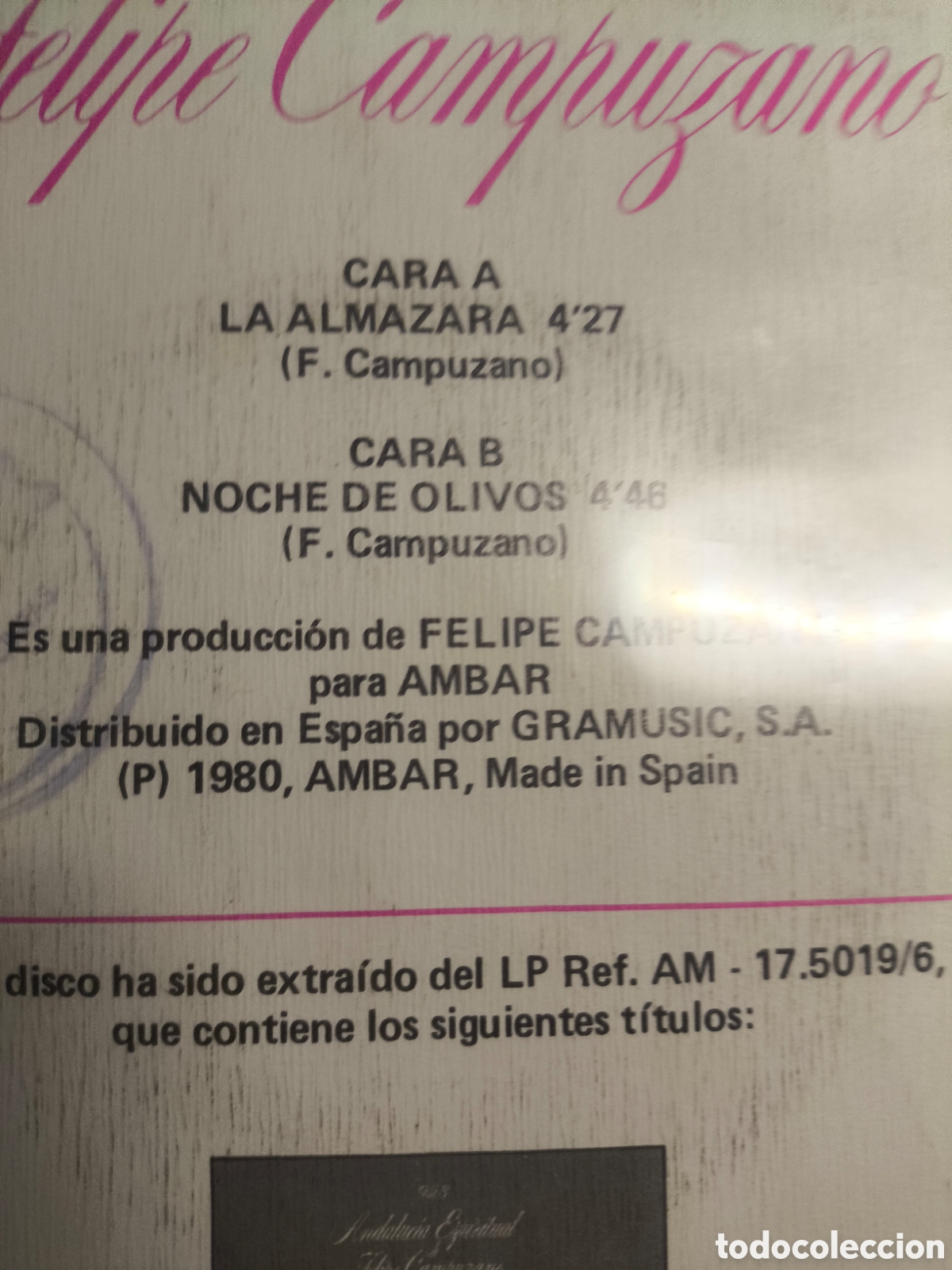 Discos de vinilo: Felipe campuzano .Fn.39 - Foto 2