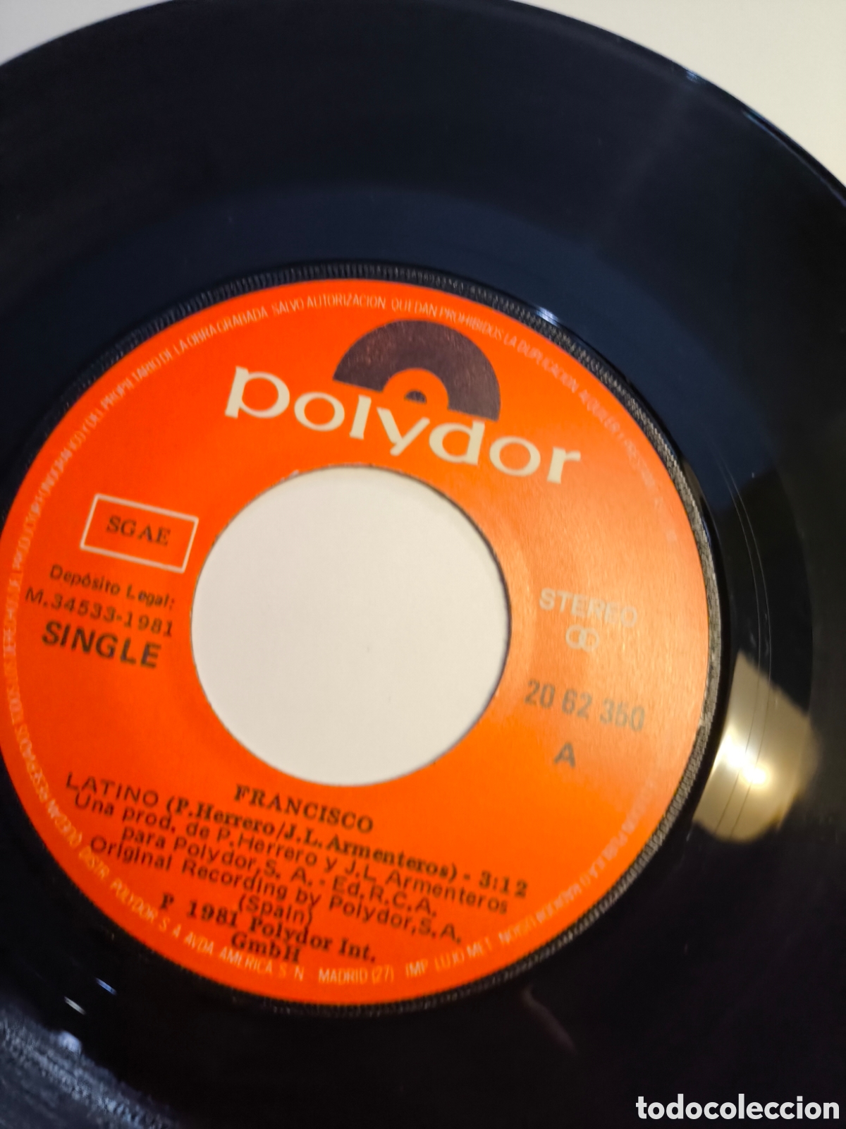 Discos de vinilo: Francisco .F.n.37vinilo singlee - Foto 3