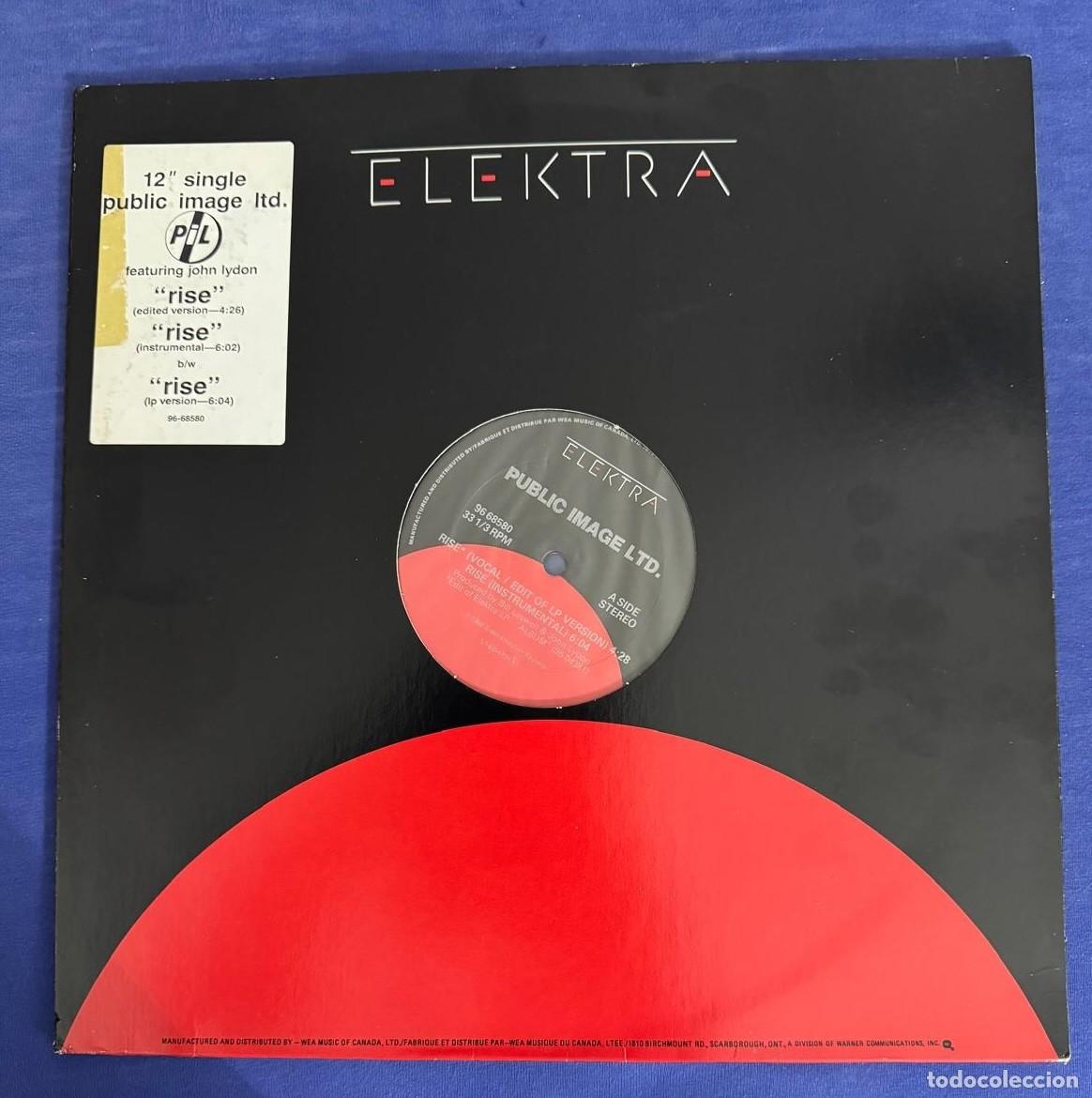 Discos de vinilo: Public Image Ltd. Rise maxi single Canada EX EX - Foto 1