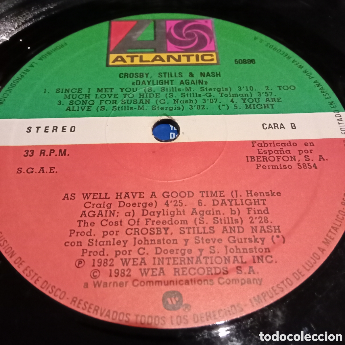 Discos de vinilo: CROSBY, STILLS & NASH - DAYLIGHT AGAIN - LP - Foto 7