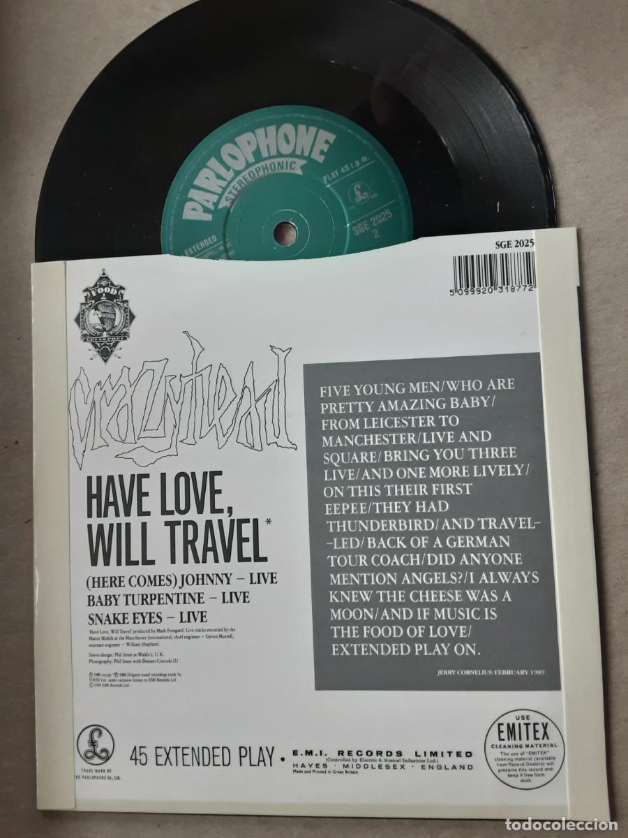 Discos de vinilo: Ep. CRAZYHEAD. HAVE LOVE, WILL TRAVEL EP. - Foto 2