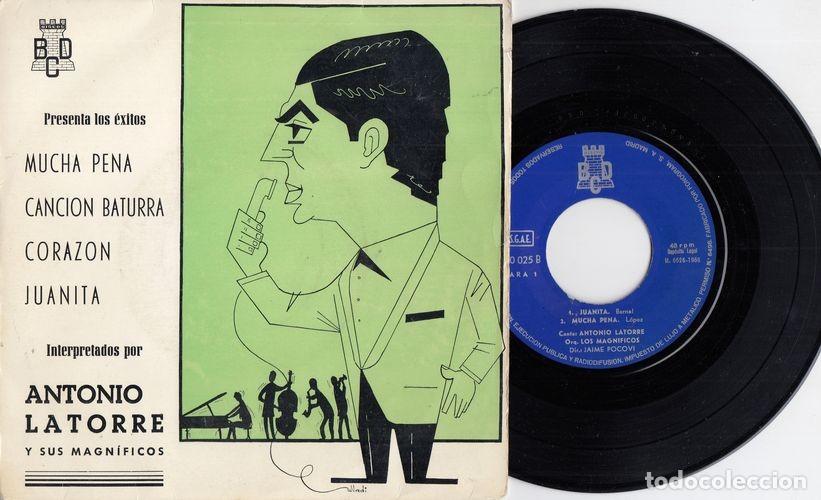 Discos de vinilo: ANTONIO LATORRE- MUCHA PENA - EP DE VINILO - CS - 30 - Foto 1