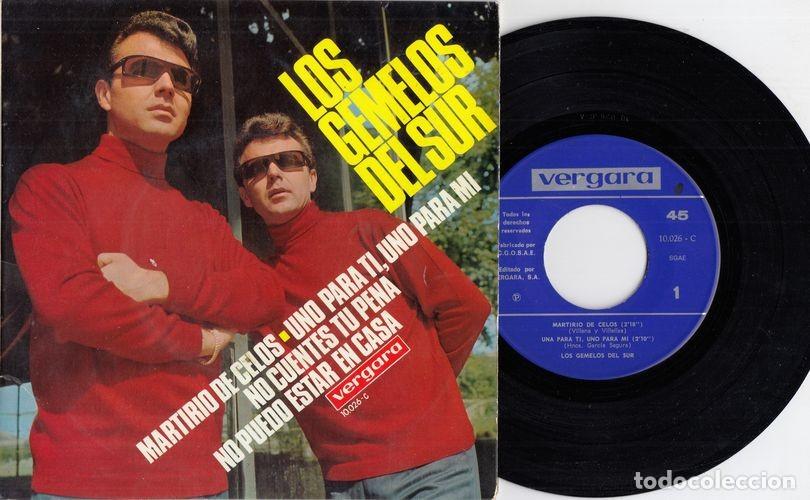 Discos de vinilo: LOS GEMELOS DEL SUR - MARTIRIO DE CELOS - EP DE VINILO - CS - 30 - Foto 1