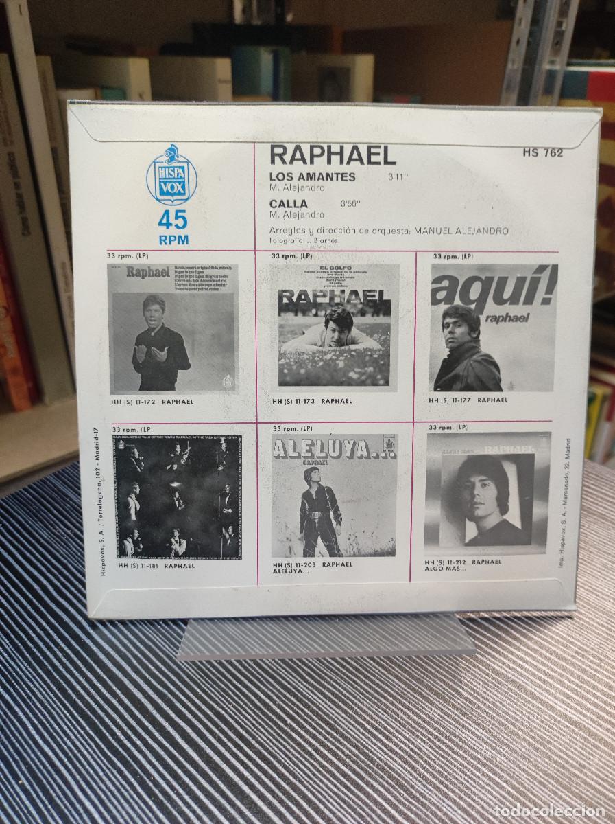 Discos de vinilo: Raphael &ndash; Los Amantes / Calla - Foto 2