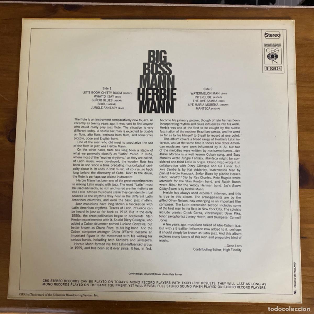 Discos de vinilo: HERBIE MANN BIG BOSS MANN - Foto 2