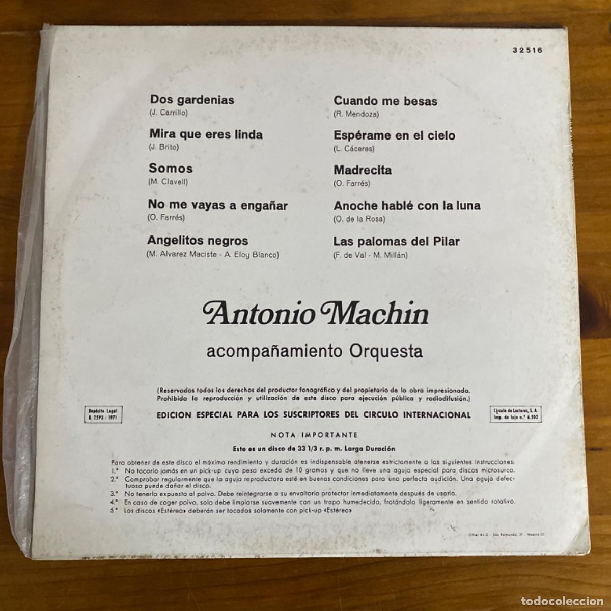 Discos de vinilo: ANTONIO MACHIN 10 PULGADAS - Foto 2