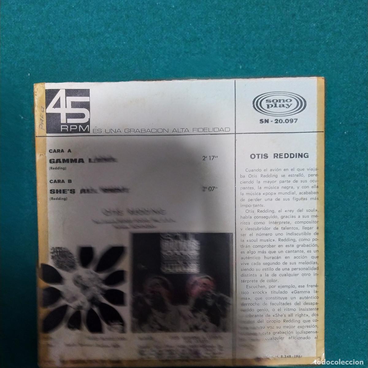 Discos de vinilo: Otis Redding &ndash; Gamma Lama / Shes All Right - Foto 2