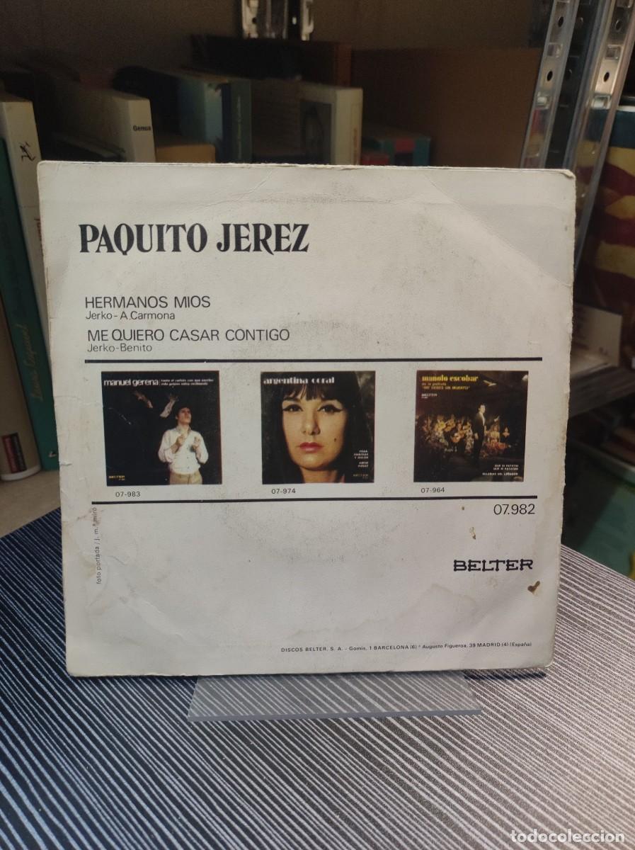 Discos de vinilo: Paquito Jerez &ndash; Hermanos Mios - Foto 2