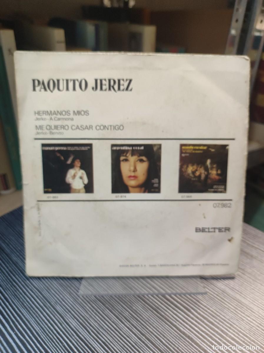 Discos de vinilo: Paquito Jerez &ndash; Hermanos Mios - Foto 3