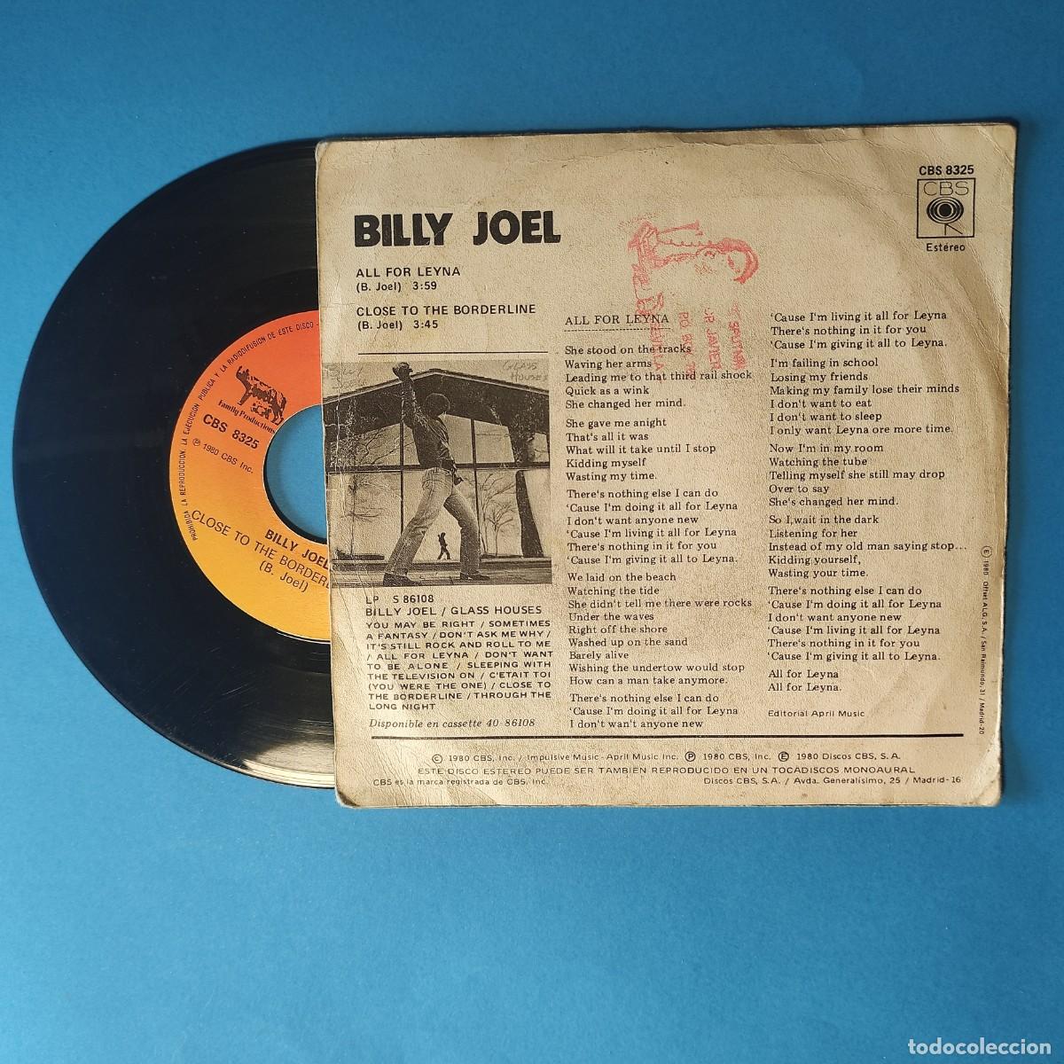 Discos de vinilo: BILLY JOEL . TODO PARA LEYNA ** SINGLE **JUANI - Foto 2
