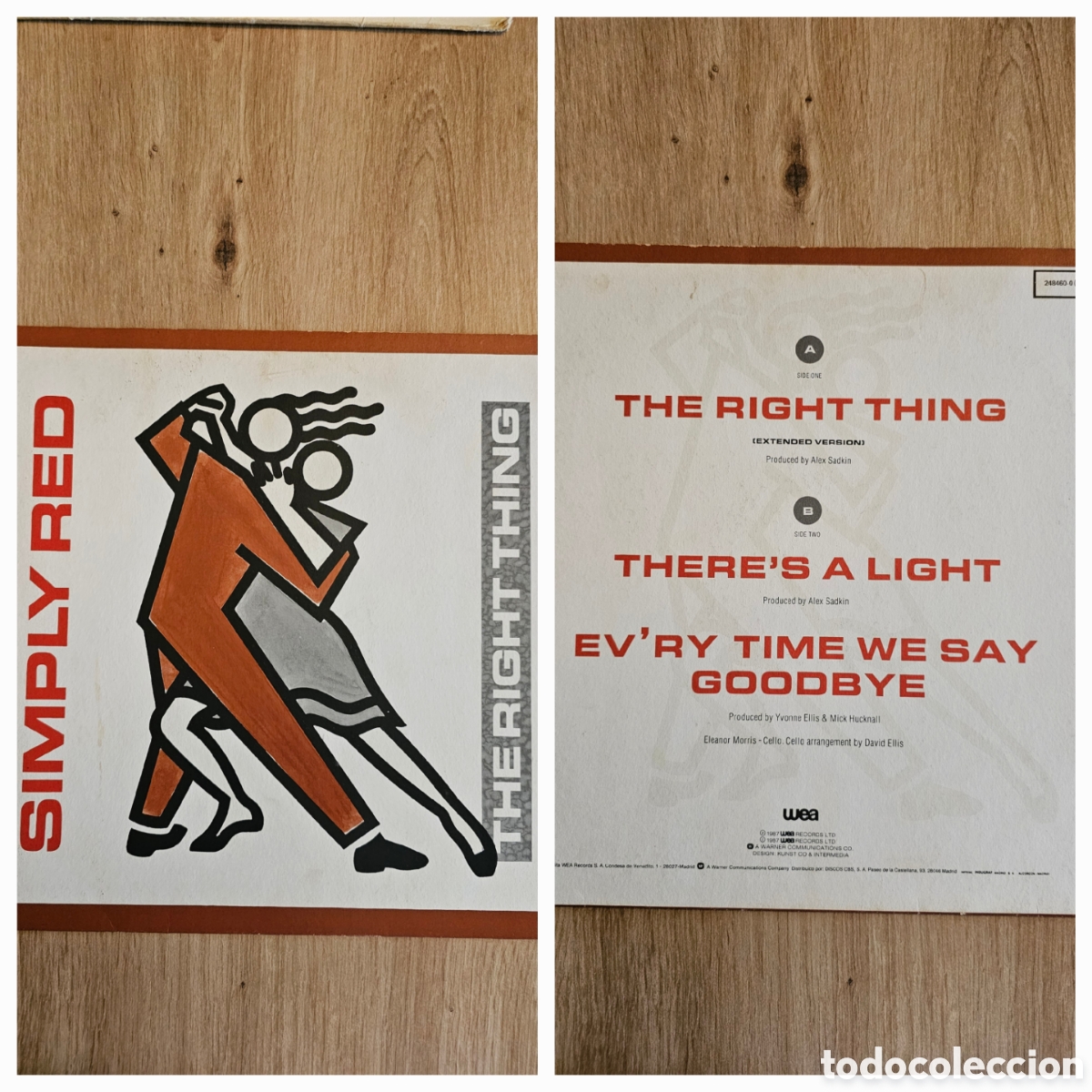 Discos de vinilo: Simply Red &rdquo;the right thing&rdquo;Maxi single - Foto 1