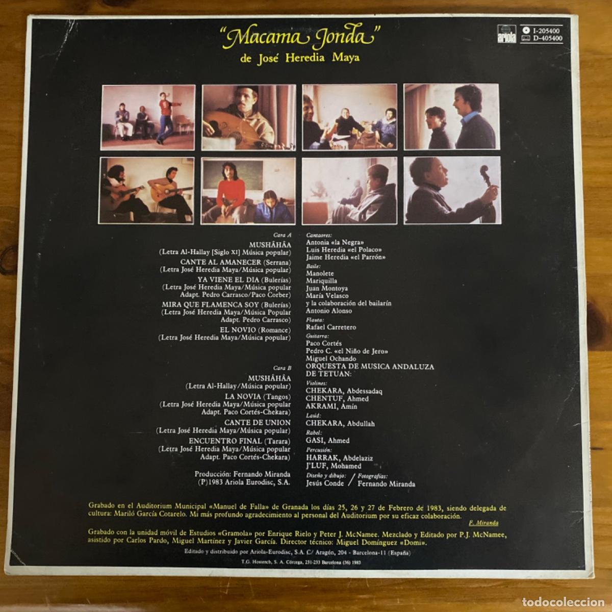 Discos de vinilo: JOSE HEREDIA MAYA MACAMA JONDA - Foto 5