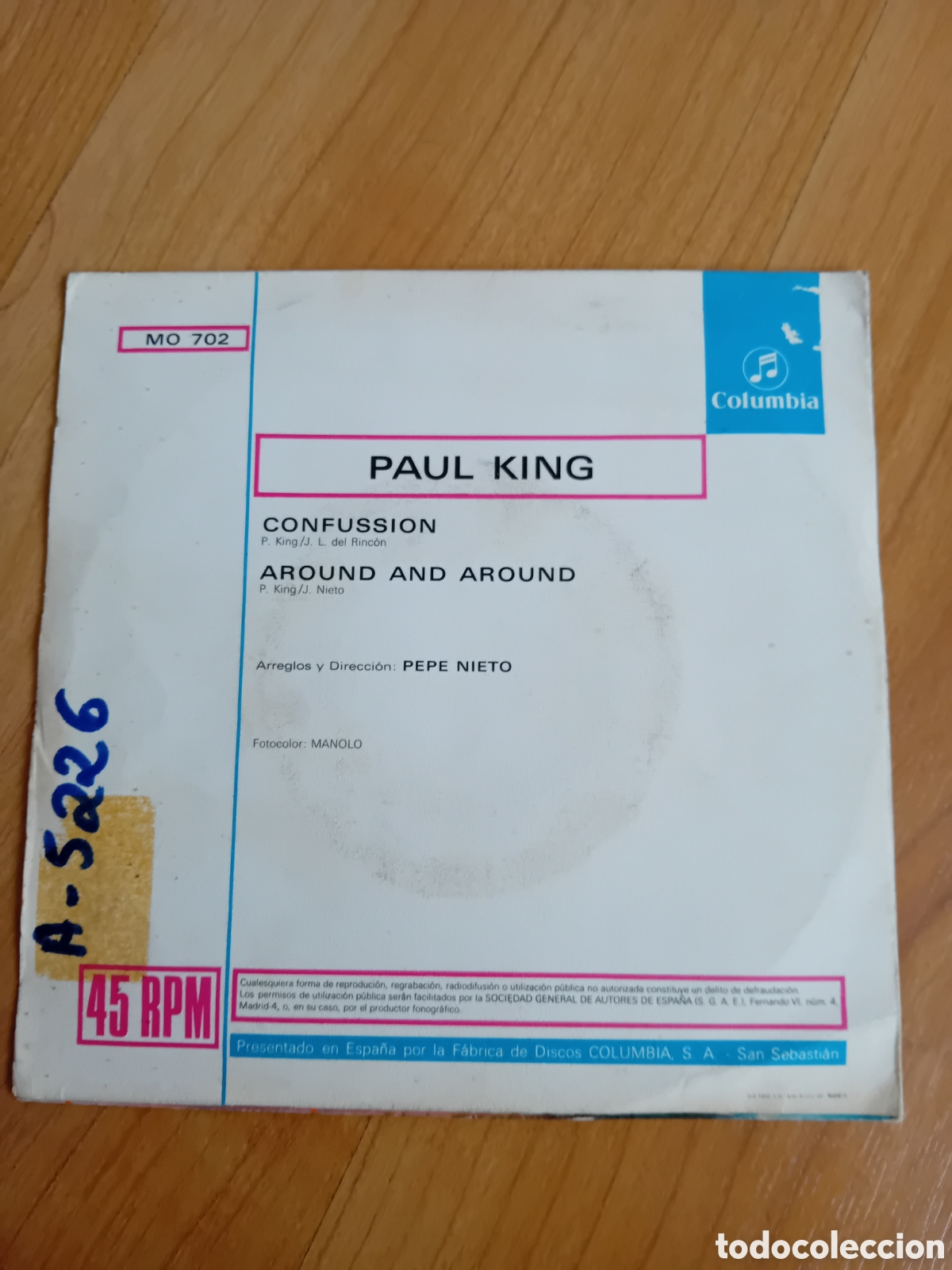 Discos de vinilo: PAUL KING. CONFUSSION. AROUND AND AROUND - Foto 2