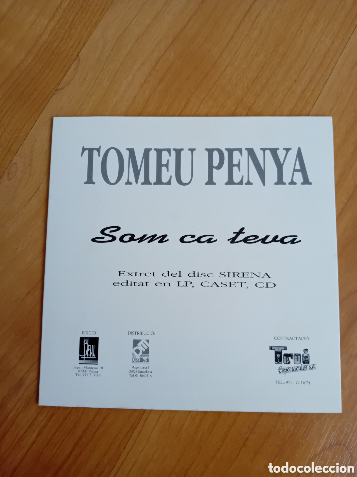 Discos de vinilo: TOMEU PENYA. SOM CA TEVA. DIGA-LI - Foto 1