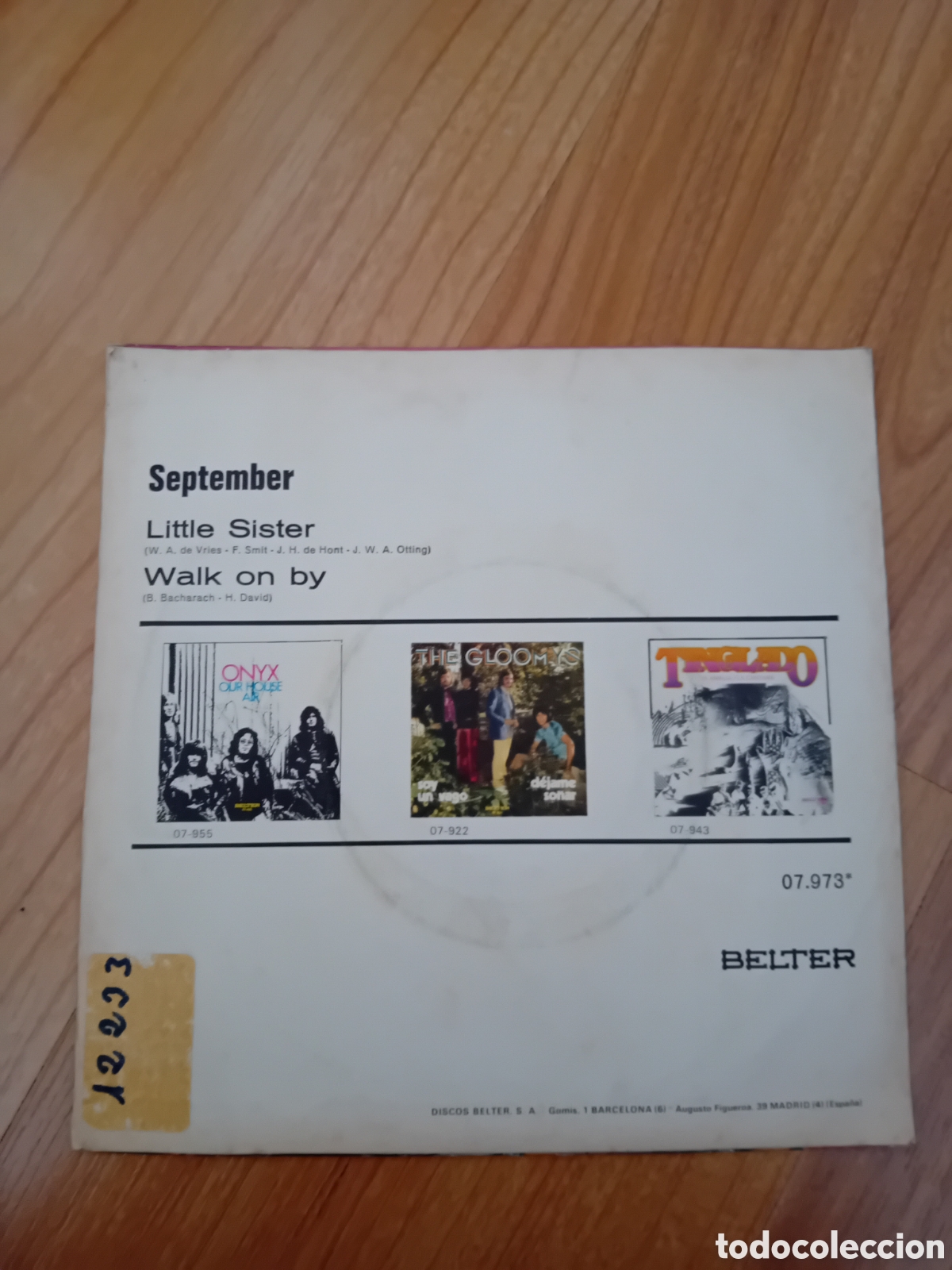 Discos de vinilo: SEPTEMBER. LITTLE SISTER. WALK ON BY - Foto 2