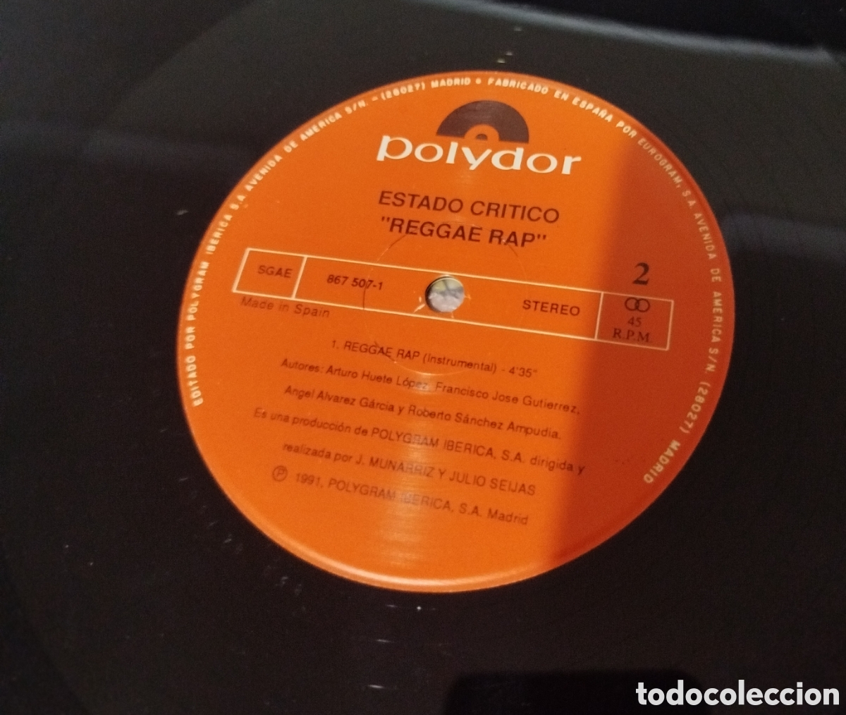 Discos de vinilo: Estado cr&iacute;tico - reegae Rap - Foto 3