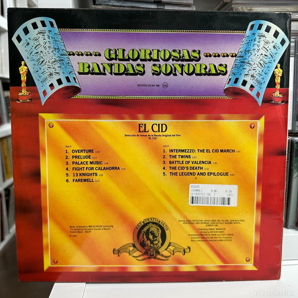 Discos de vinilo: El Cid (LP) Mikl&oacute;s R&oacute;zsa - Foto 2