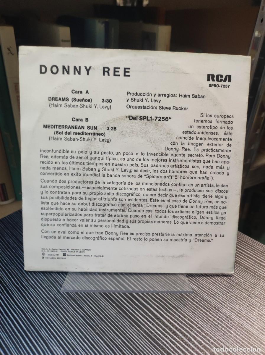 Discos de vinilo: Donny Ree &ndash; Dreams / Mediterranean Sun - Foto 2
