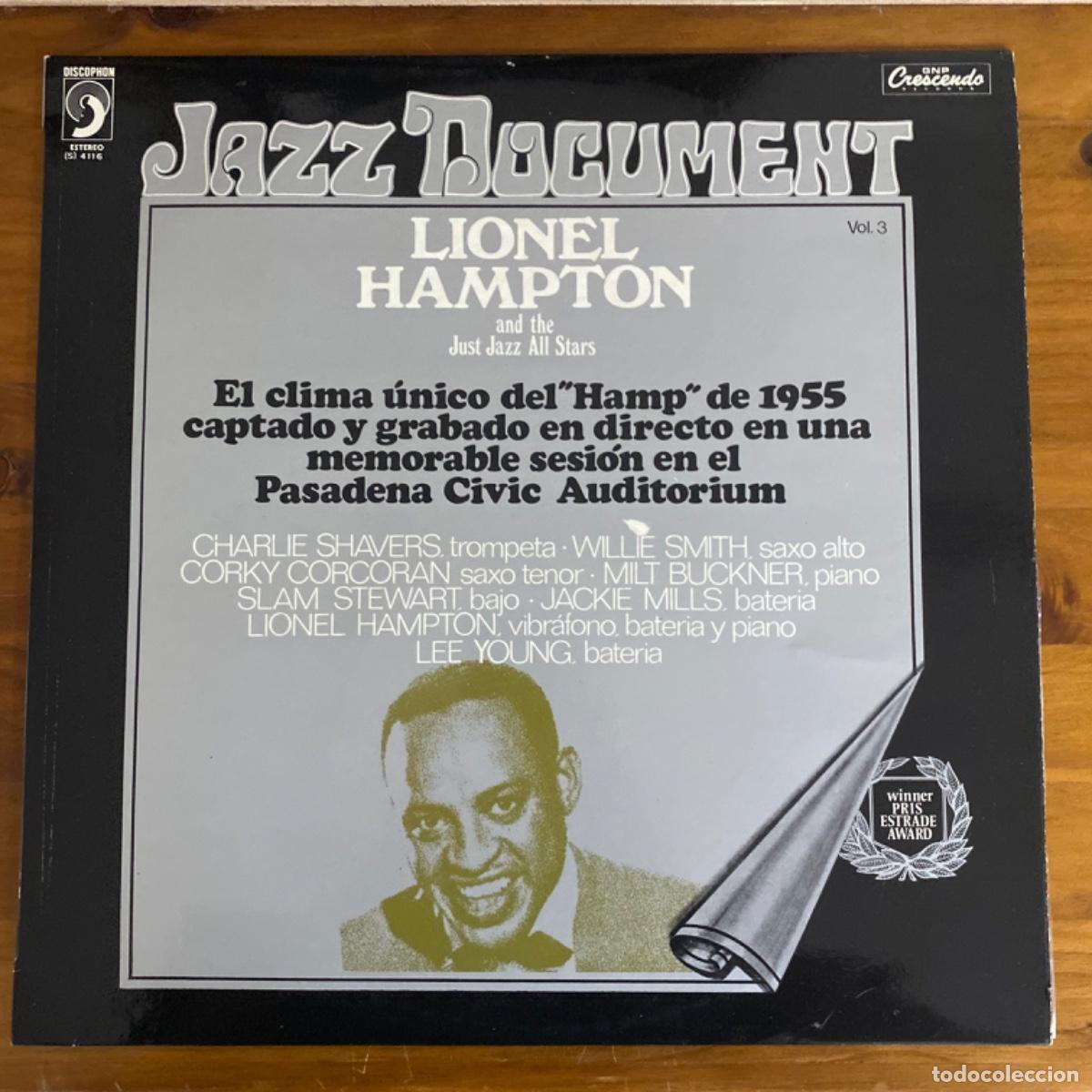 Discos de vinilo: LIO EL HAMPTON AND THE JUST JAZZ ALL STAR - Foto 1