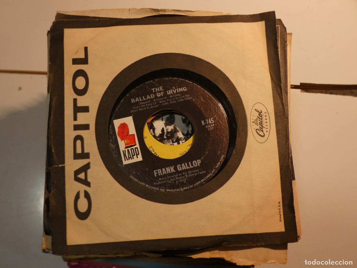 Discos de vinil: ARKANSAS1980 LOTT412 DISCO 7&rdquo; ESTADO ACEPTABLE USO EVIDENTE USA ANTIGUO FRANK GALLOP