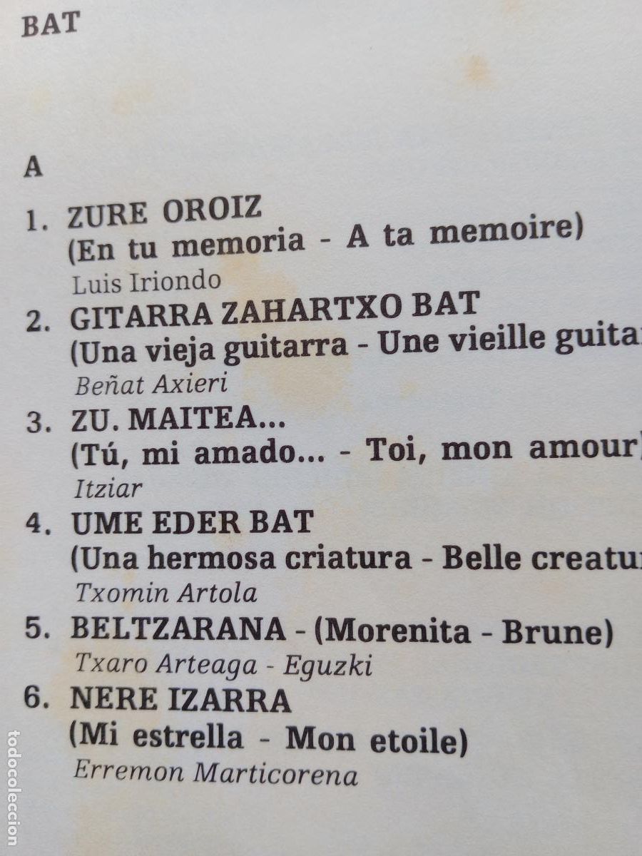 Discos de vinilo: Iparragirre - zure oroiz - Foto 5